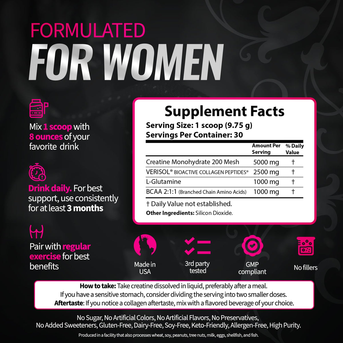 Bold Buns Creatine for Women – Booty Builder Supplement with Collagen & BCAA – Supports Muscle Development, Post-Workout Recovery, Skin Elasticity - Maple Wellness Supplements