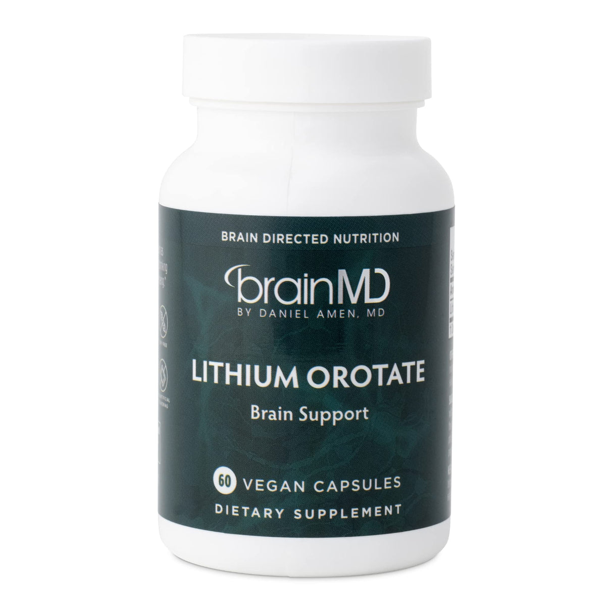BRAINMD Dr Amen Lithium Orotate - 60 Capsules - Brain Support - Gluten Free - 60 Servings - Maple Wellness Supplements