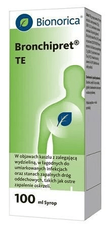 Buy ​Bronchipret TE 15g+1.5g, syrup, 100ml - Cold Flu Cough Acute Bronchitis. - Vitaza UK Supplements UK