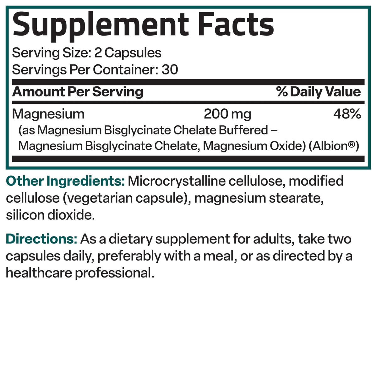 Bronson Magnesium Glycinate 200 MG per Serving Chelated for High Absorption, Gentle On Stomach, Non-GMO, 60 Vegetarian Capsules - Maple Wellness Supplements