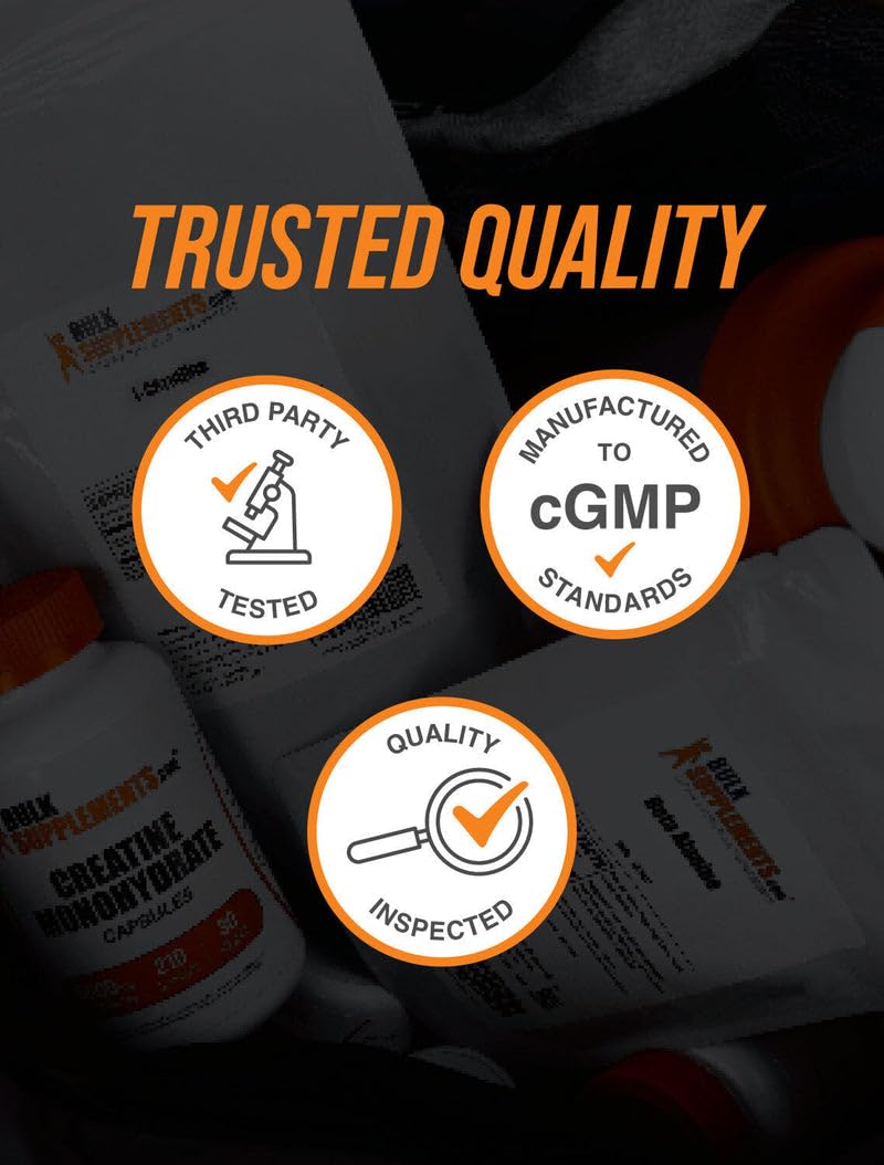BulkSupplements.com Creatine Monohydrate Capsules - Micronized Creatine Pills - Gluten Free, 7 Capsules per Serving - Maple Wellness Supplements