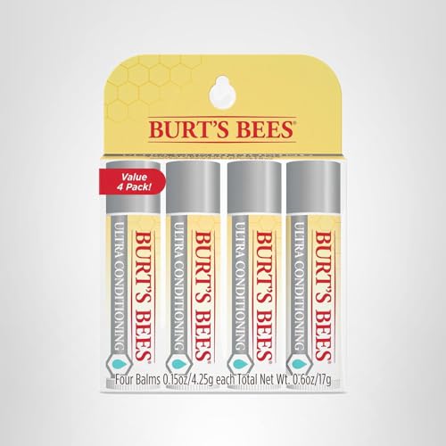 Burt's Bees Easter Basket Stuffers, Balm Bouquet Lip Balm Set, Original Beeswax, Vanilla Bean, Cucumber Mint, Coconut & Pear Pack, Natural Origin Lip Treatment, 4 Tubes, 0.15 oz. - Maple Wellness Supplements