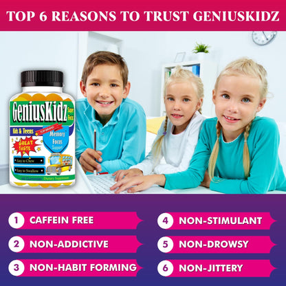 Celebrity Lifestyle Product Brain Support Focus Supplement for Kid and Teens Omega 3 Gummy Vitamin Memory and Attention, Brain Booster, Kid Focus Attention Supplement(1 Bottle) DHA 60ct - Maple Wellness Supplements