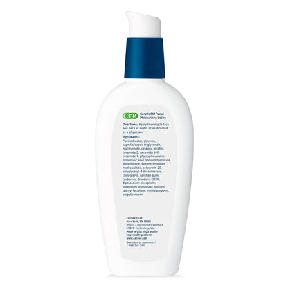 Buy ​CeraVe PM Facial Moisturizing Lotion, Night Cream with Hyaluronic Acid and Niacinamide - Vitaza UK Supplements UK