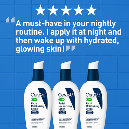 Buy ​CeraVe PM Facial Moisturizing Lotion, Night Cream with Hyaluronic Acid and Niacinamide - Vitaza UK Supplements UK