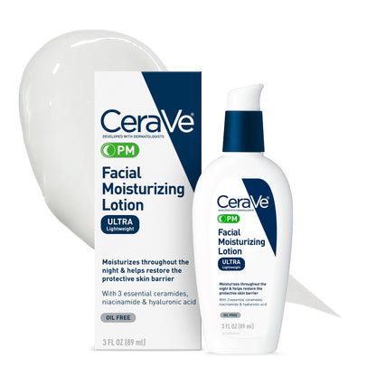 Buy ​CeraVe PM Facial Moisturizing Lotion, Night Cream with Hyaluronic Acid and Niacinamide - Vitaza UK Supplements UK