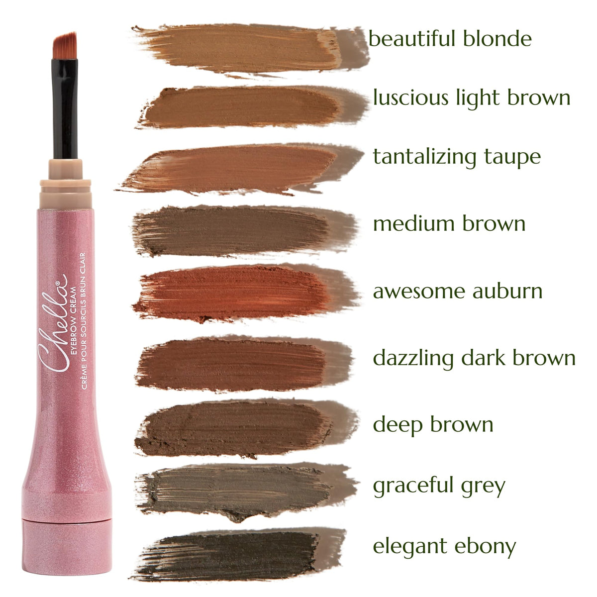 Chella Eyebrow Cream, Tantalizing Taupe - Vegan, Cruelty Free, Paraben Free, Gluten Free Eyebrow Pomade Makeup - Long Wearing, Velvet Consistency, Water Proof - Maple Wellness Supplements