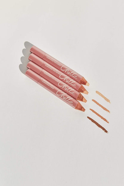 Chella Highlighter Makeup Pencil - Vegan, Cruelty Free, Paraben Free, Gluten Free - Use as a Highlighter, Concealer and Under Eye Liner (Deep Matte) - Maple Wellness Supplements