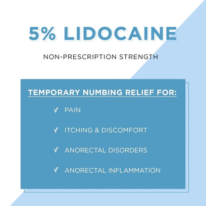 Clinical Resolution Numb Master 5% Lidocaine Topical Numbing Cream, 2 Pack of 1.25 Oz, Pain Relief Burn Itch Numb, Maximum Strength Topical Anesthetic with Allantoin, Vitamin E, Hemorrhoid Treatment - Maple Wellness Supplements