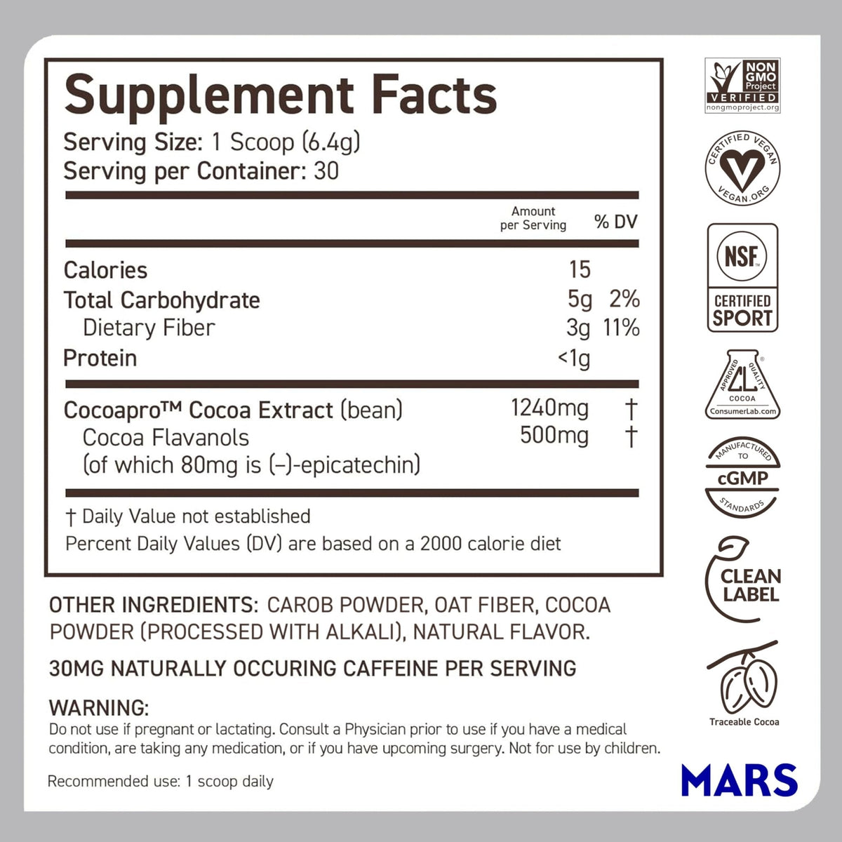 Buy ​CocoaVia Cocoa Flavanols 500mg – Heart and Brain Support, High Flavanol Cocoa Powder - Vitaza UK Supplements UK