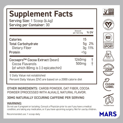 Buy ​CocoaVia Cocoa Flavanols 500mg – Heart and Brain Support, High Flavanol Cocoa Powder - Vitaza UK Supplements UK