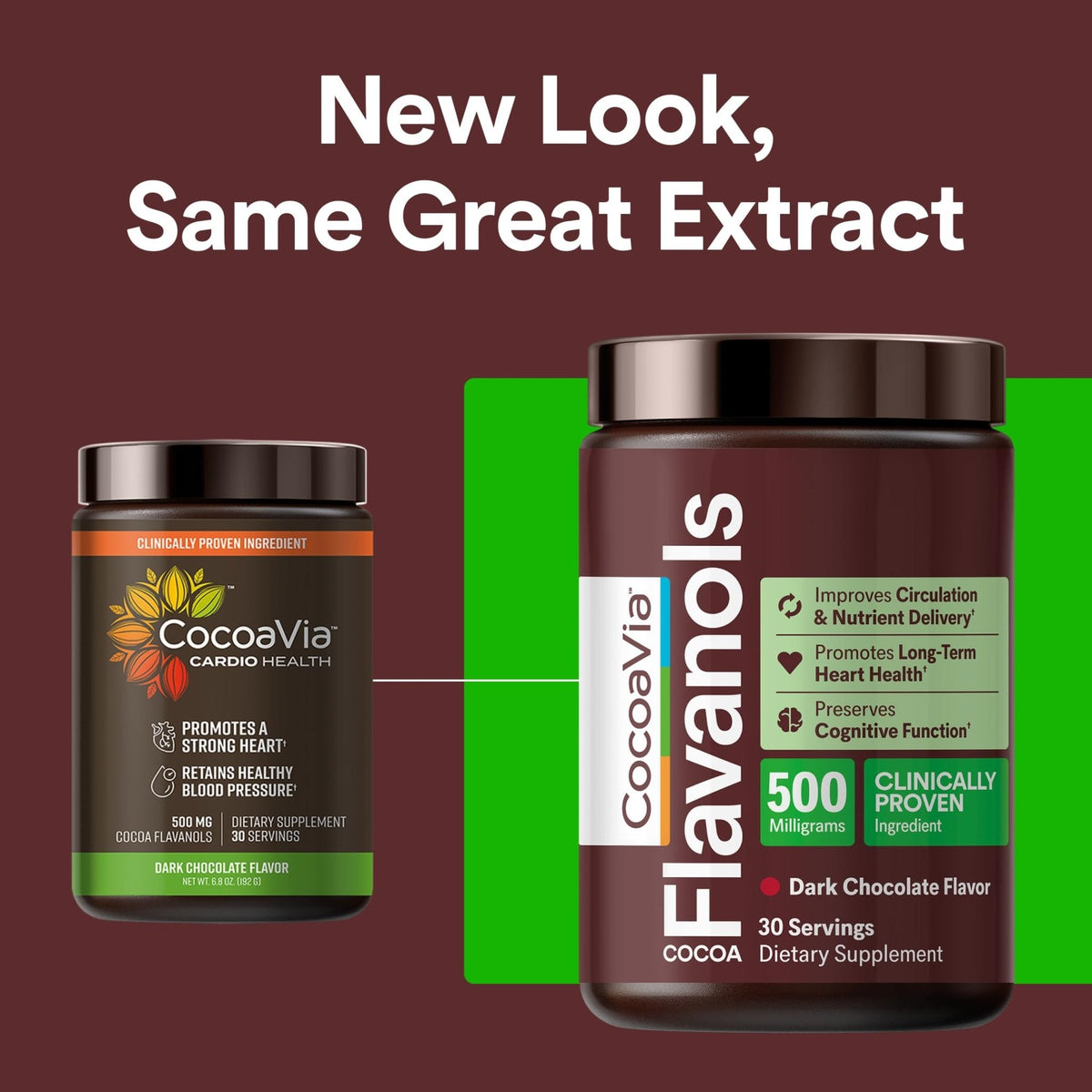 Buy ​CocoaVia Cocoa Flavanols 500mg – Heart and Brain Support, High Flavanol Cocoa Powder - Vitaza UK Supplements UK