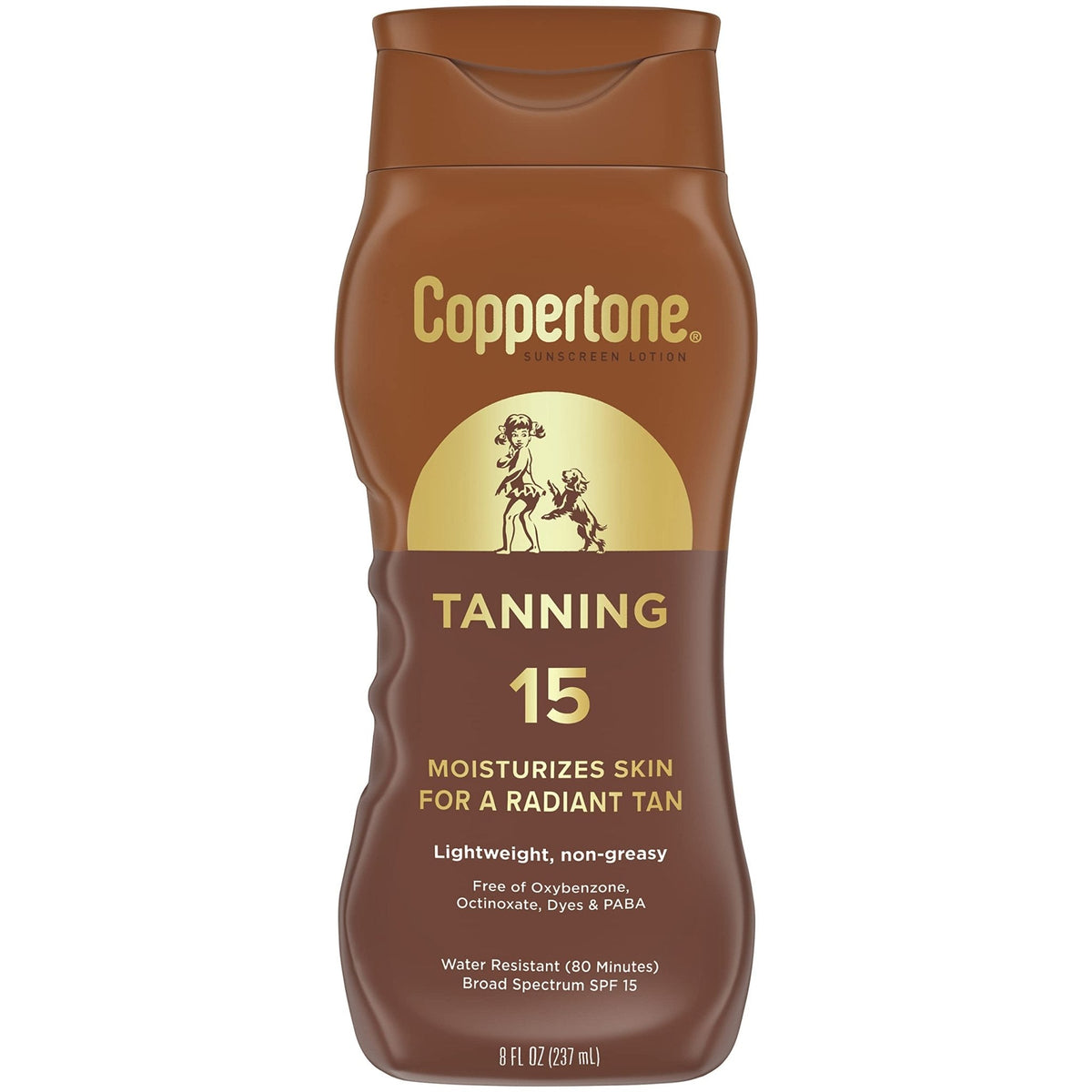 Coppertone Tanning Sunscreen Lotion, SPF 15, Lightweight and Non Greasy Sunscreen, Water Resistant, Oxybenzone Free - Maple Wellness Supplements