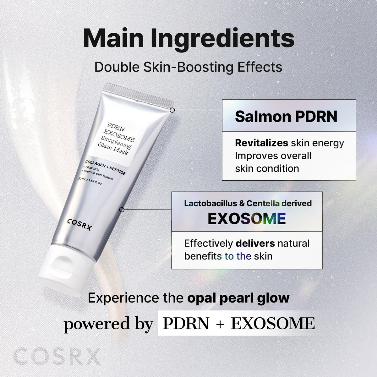 COSRX PDRN EXOSOME Glaze Wrapping Mask with SALMON DNA PDRN, Instant Glow, Easy Peel-Off Overnight Mask for Glass Skin, Firmness, Elasticity & Skin Texture Care, Mothers day gift, Korean Skin Care - Maple Wellness Supplements