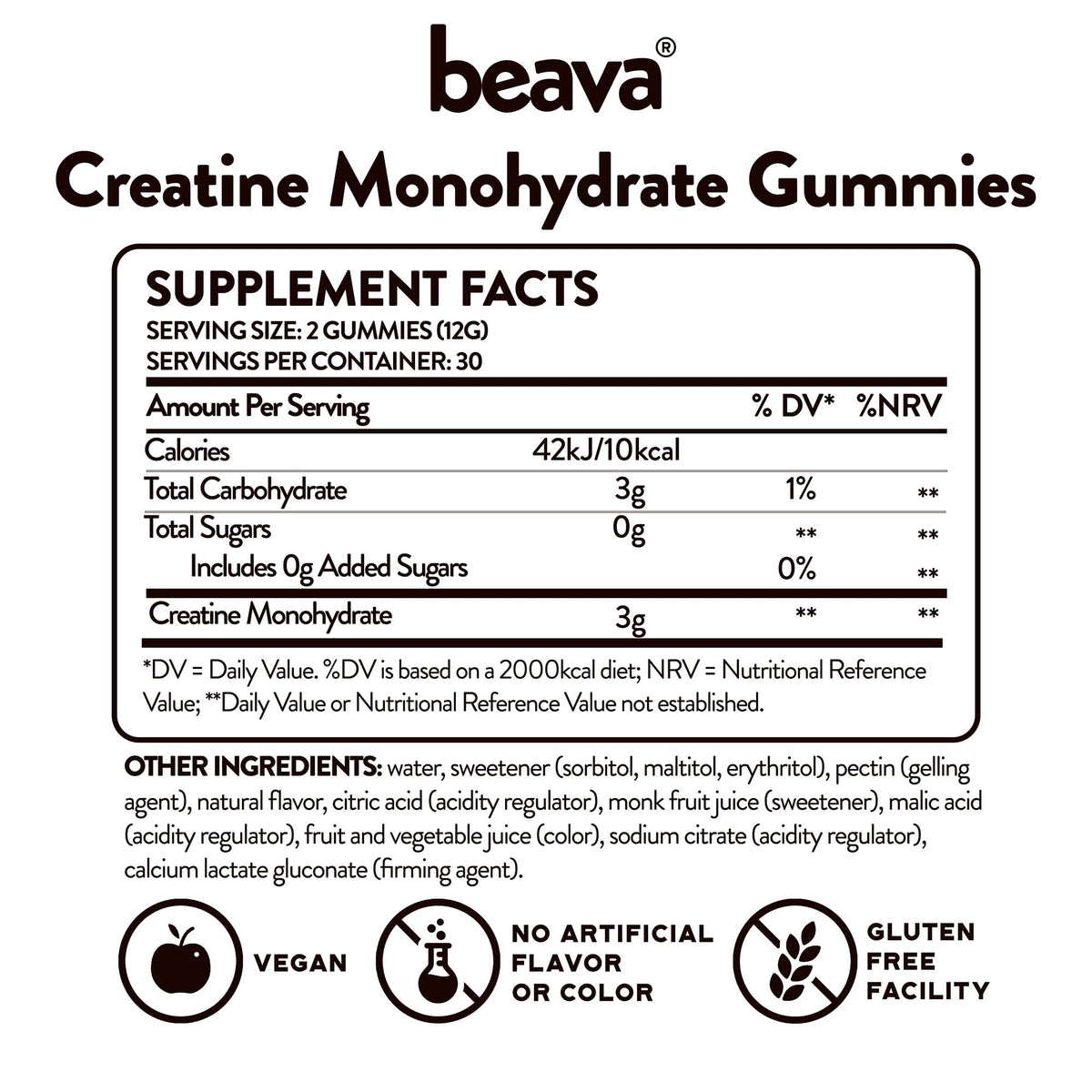 Creatine Monohydrate Gummies - 30 Servings - Vegan Creatine Chews for Muscle Growth, Muscle Recovery, Workout Recovery, Anaerobic Endurance - No Loading Phase - No Bloating - Strawberry - No Sugar - Maple Wellness Supplements
