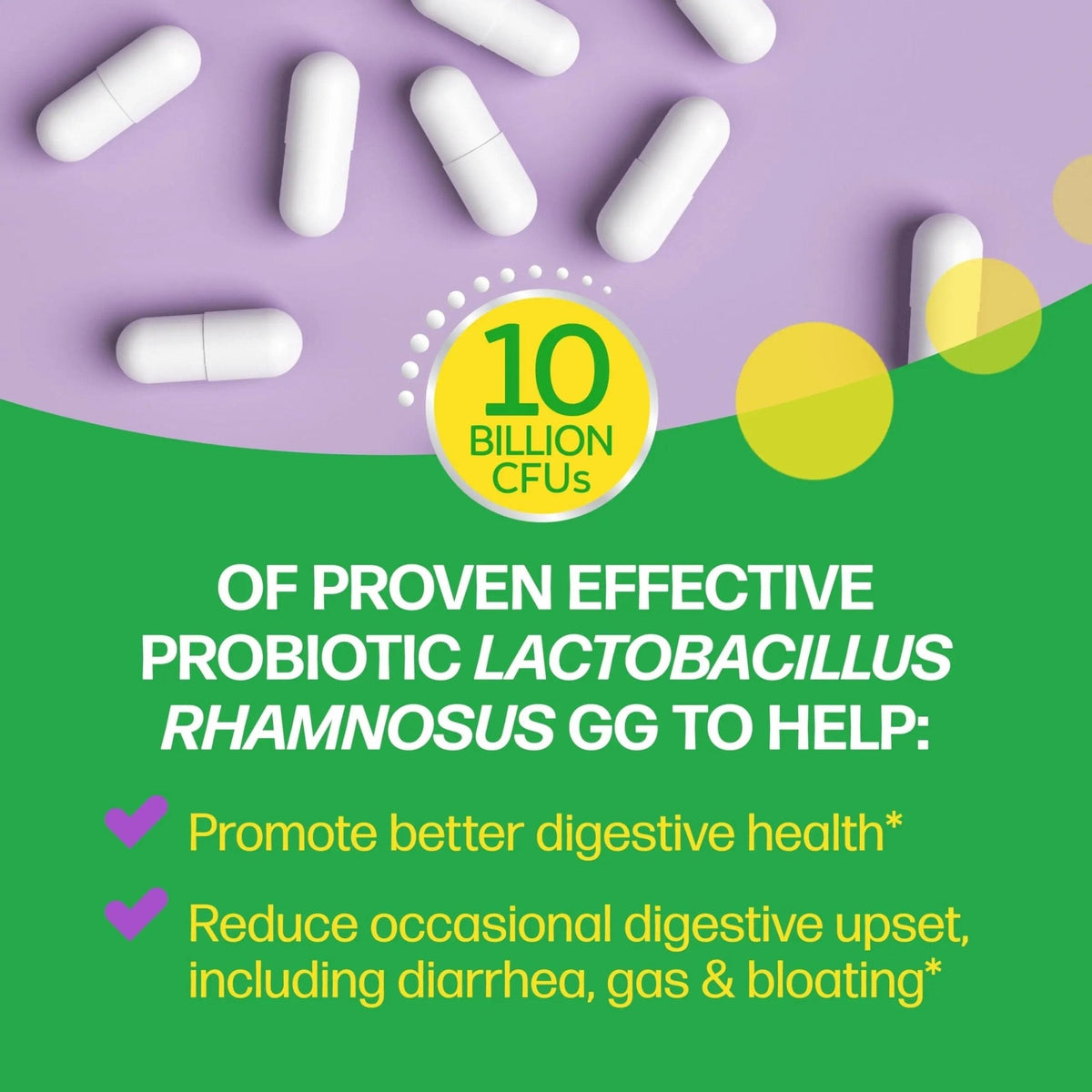 Culturelle Daily Probiotic Capsules For Men & Women, Most Clinically Studied Probiotic Strain, Digestive & Gut Health, Supports Occasional Diarrhea, Gas & Bloating, 1 Month Supply, 30 CT - Maple Wellness Supplements