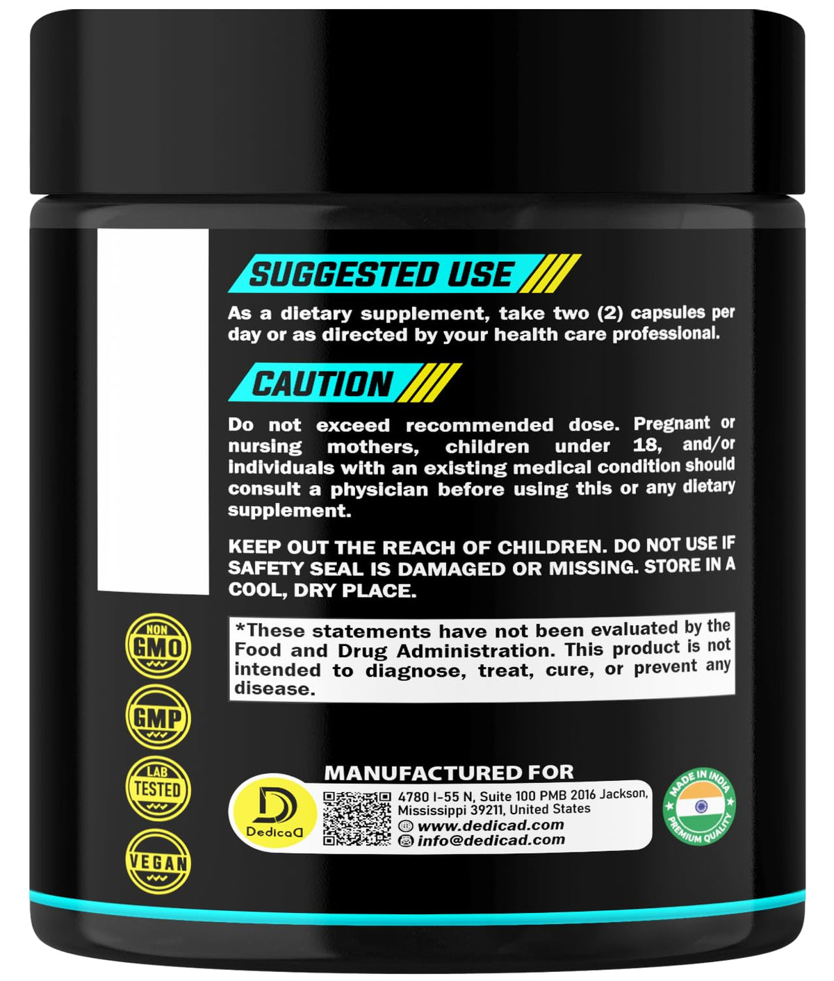 DEDICAD 1000Mg Shilajit Capsules - 180 Counts - Shilajit Supplement for Body Balance, Heart, Brain & Immune Health Support - Contains Natural Fulvic, Humic Acid & 85 Others - Maple Wellness Supplements