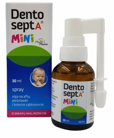 DENTOSEPT MINI 30 ML Antibacterial spray for children, aphthae, thrush, teething - Maple Wellness Supplements