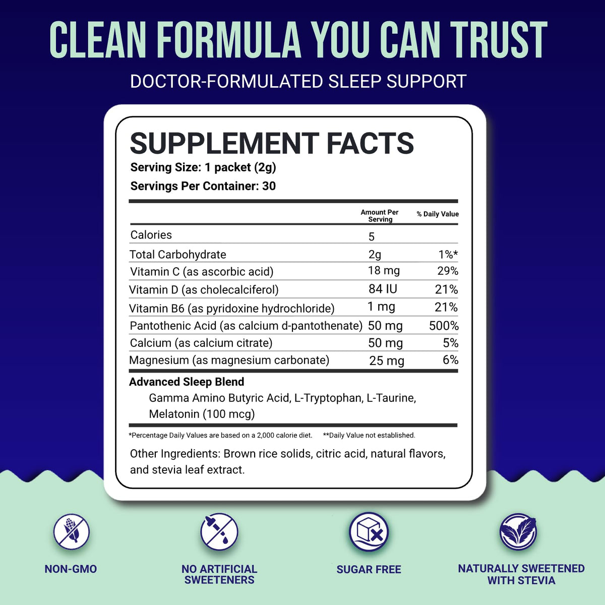 Dr. Price’s Natural Sleep Aid Powder – Berry-Citrus, 30 Packs | Sleep Powder Drink Mix with Magnesium, Microdose Melatonin & Tryptophan | Sleep Support for Adults | Doctor-Formulated, Made in USA - Maple Wellness Supplements