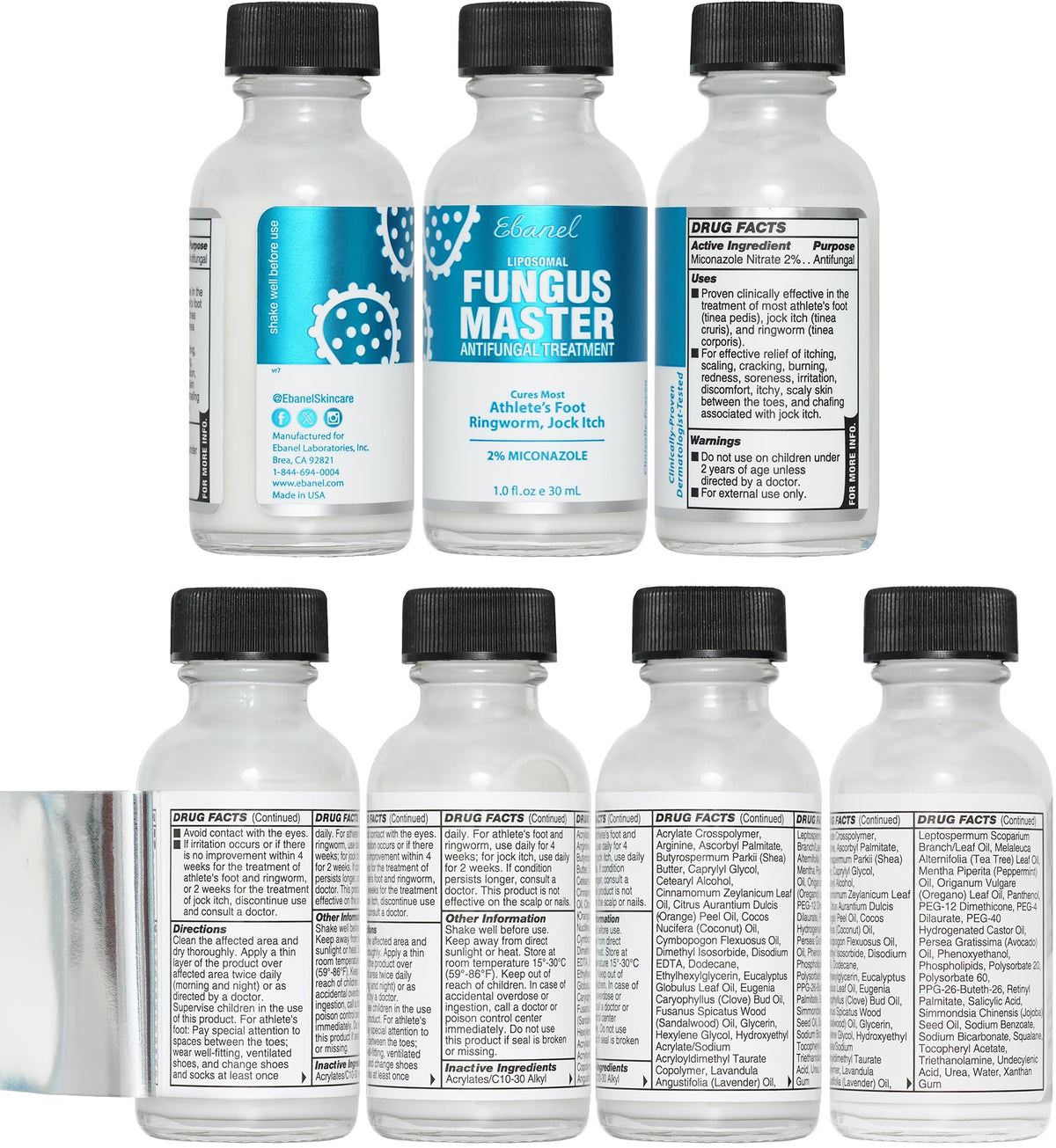 Ebanel Bundle of Fungus Treatment 1 Oz, and Lidocaine Numbing Cream - Maple Wellness Supplements