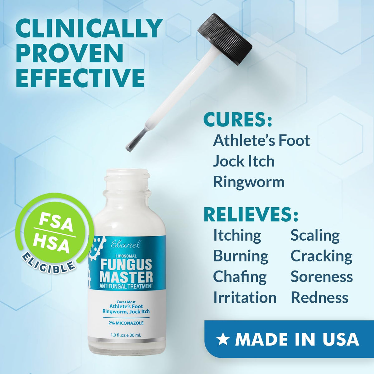 Ebanel Bundle of Fungus Treatment 1 Oz, and Lidocaine Numbing Spray - Maple Wellness Supplements