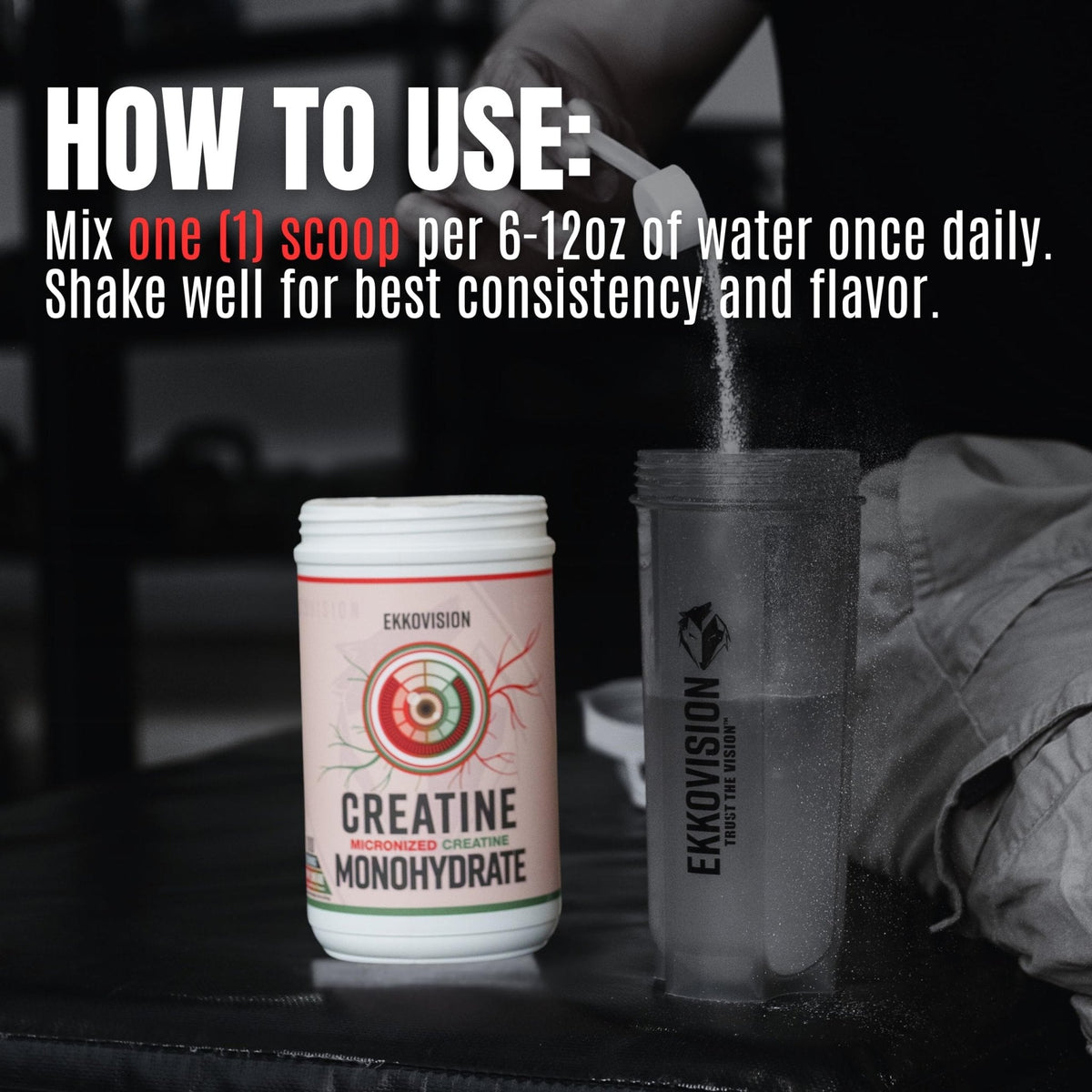 Ekkovision Creatine Monohydrate Powder, Micronized, Unflavored, Pre Workout & Post Workout Supplement for Men and Women, Energy Support, Easy to Mix in Shakes - Maple Wellness Supplements