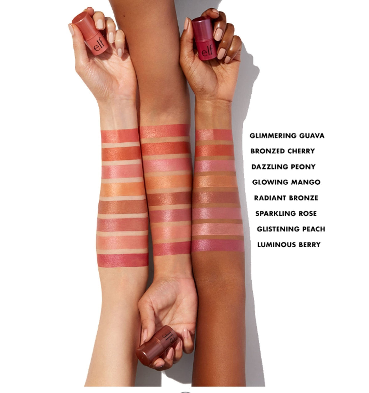 e.l.f. Monochromatic Multi Stick, Travel-Sized Luxuriously Creamy & Blendable Color For Eyes, Lips & Cheeks, Vegan & Cruelty-Free, Bronzed Cherry, 0.17 Oz - Maple Wellness Supplements