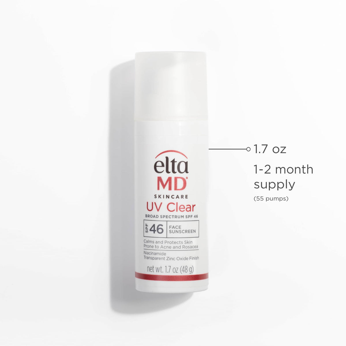 Buy ​EltaMD UV Clear Face Sunscreen SPF 46, Oil Free for Face with Zinc Oxide, Dermatologist Recommended Sunscreen Lotion - Vitaza UK Supplements UK
