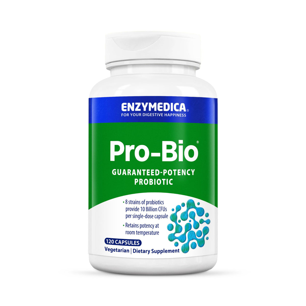 Enzymedica Pro-Bio Probiotic Supplement for Digestive & Gut Health - Daily Probiotic Capsules for Women & Men, 10 Billion CFU, Helps Reduce Gas & Bloating, - Maple Wellness Supplements