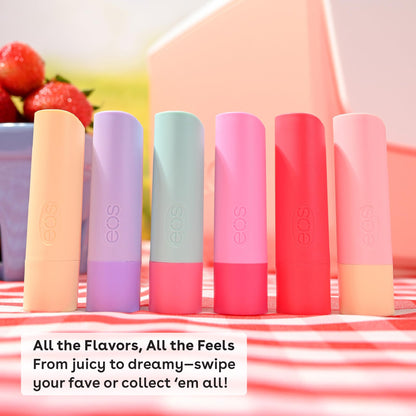 eos 100% Natural & Organic Lip Balm - Strawberry Sorbet, All-Day Moisture, Dermatologist Recommended for Sensitive Skin Care, Lip Care Products, 0.25 oz - Maple Wellness Supplements