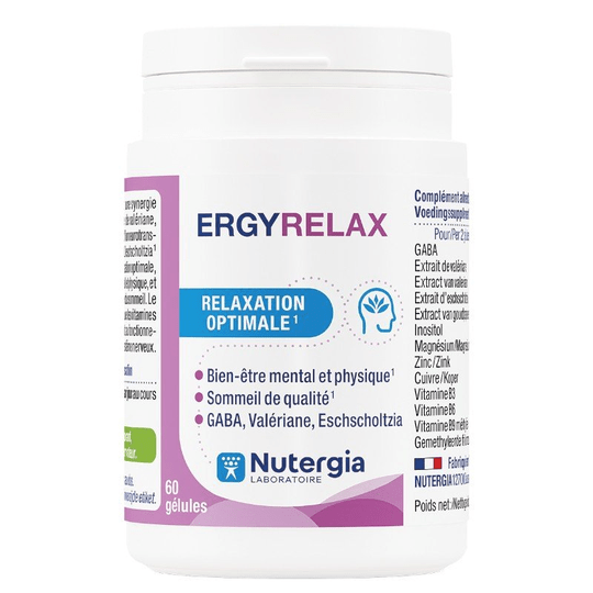 Buy ​Ergyrelax optimal relaxation - 60 Caps - NUTERGIA - Vitaza UK Supplements UK
