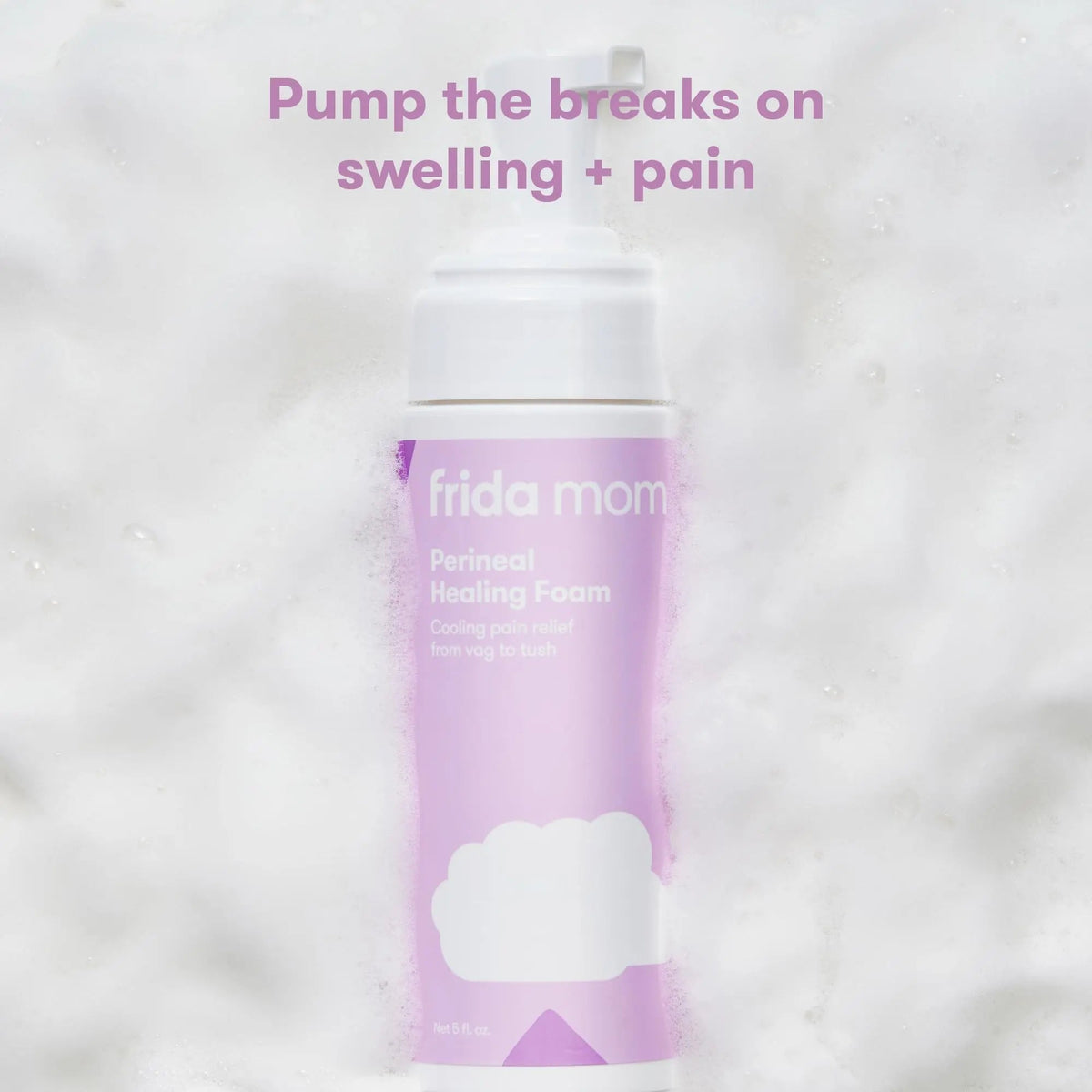 Frida Mom Witch Hazel Perineal Healing Foam for Postpartum Care, Cooling Pain Relief and Hemorrhoid Treatment, 5 Fl Oz - Maple Wellness Supplements