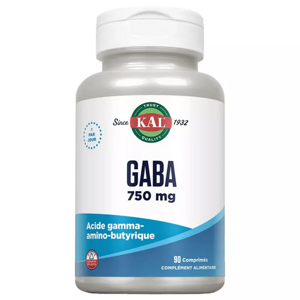 Buy ​Gaba Gamma-Amino-Butyric Acid 750 mg KAL 90 tablets - Vitaza UK Supplements UK