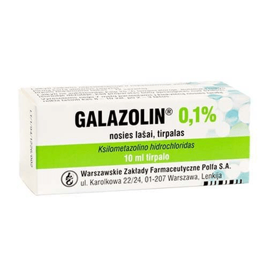 Buy ​Galazolin 0.1% nasal drops, 10 ml - Vitaza UK Supplements UK
