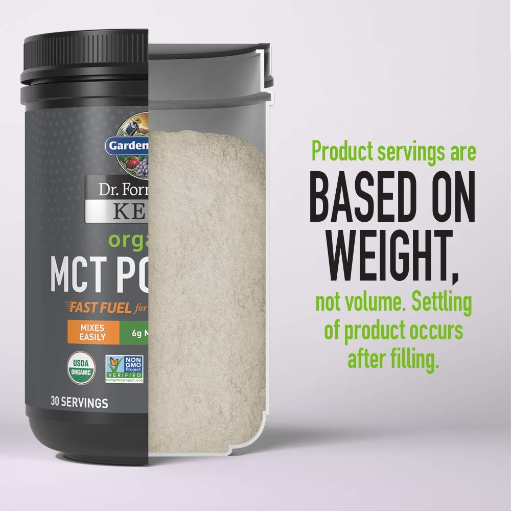 Garden of Life Dr. Formulated Keto Organic MCT Powder - 30 Servings, 6g MCTs from Coconuts plus Prebiotic Fiber & Probiotics - Maple Wellness Supplements