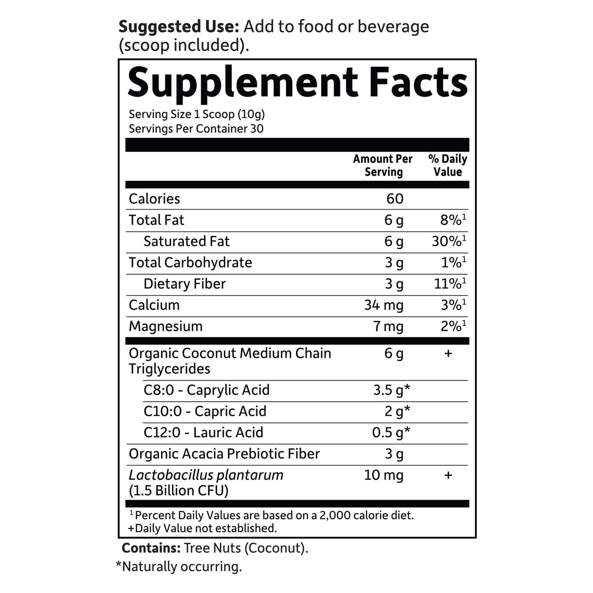 Garden of Life Dr. Formulated Keto Organic MCT Powder - 30 Servings, 6g MCTs from Coconuts plus Prebiotic Fiber & Probiotics - Maple Wellness Supplements