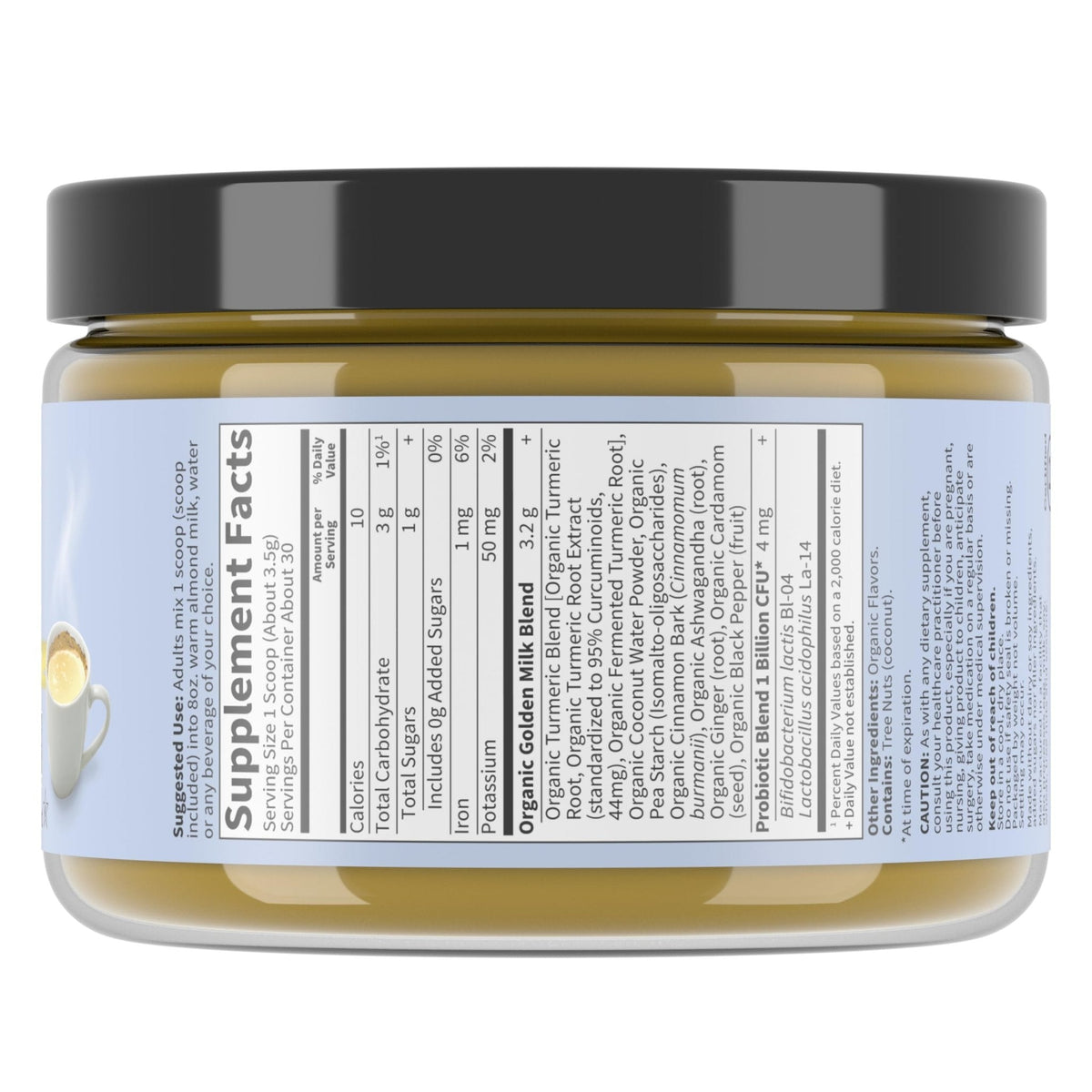 Garden of Life Organics Golden Milk Recovery & Nourishment Powder - 44mg Turmeric Curcumin (95% Curcuminoids), Ashwagandha - Organic Non-GMO Vegan & Gluten - Maple Wellness Supplements