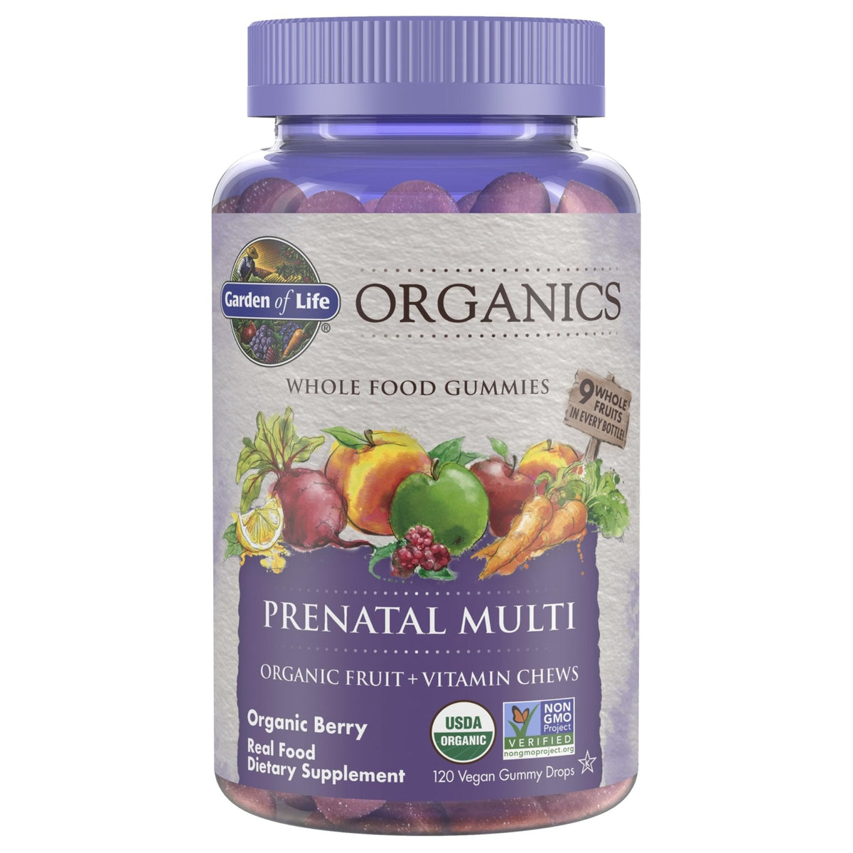 Garden of Life Organics Prenatal Gummies – Prenatal Vitamins for Women with Energy Metabolism Support & Healthy Fetal Development Support - Maple Wellness Supplements