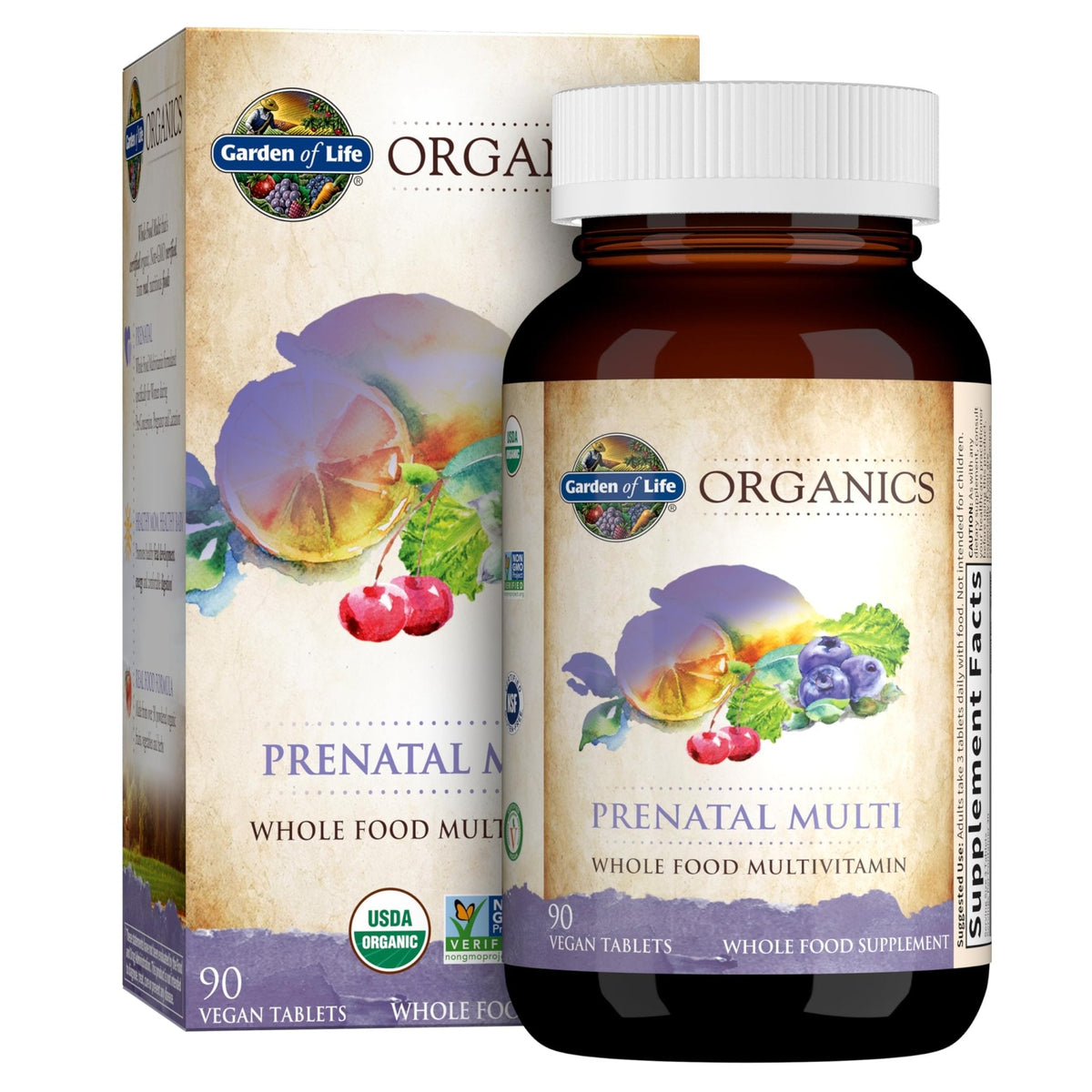 Garden of Life Organics Prenatal Multivitamin with Folate, B6, B12, D3 & Iron – Prenatal Vitamins for Women with Energy Metabolism Support for Healthy Fetal Development - Maple Wellness Supplements