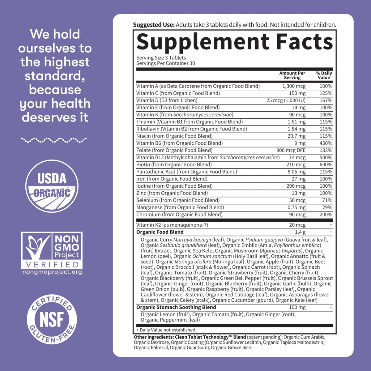 Garden of Life Organics Prenatal Multivitamin with Folate, B6, B12, D3 & Iron – Prenatal Vitamins for Women with Energy Metabolism Support for Healthy Fetal Development - Maple Wellness Supplements