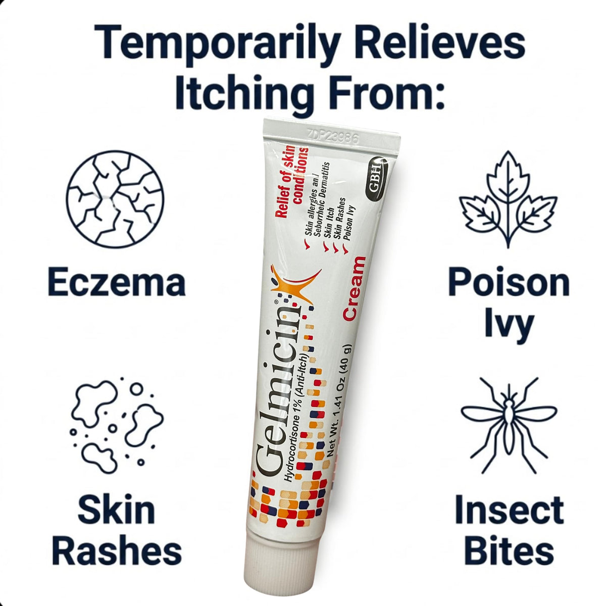 Gelmicin Cream 40g Skin Allergies, Skin Itch, Skin Rashes, Poison Ivy Relief- Contains 1.41 oz - Maple Wellness Supplements