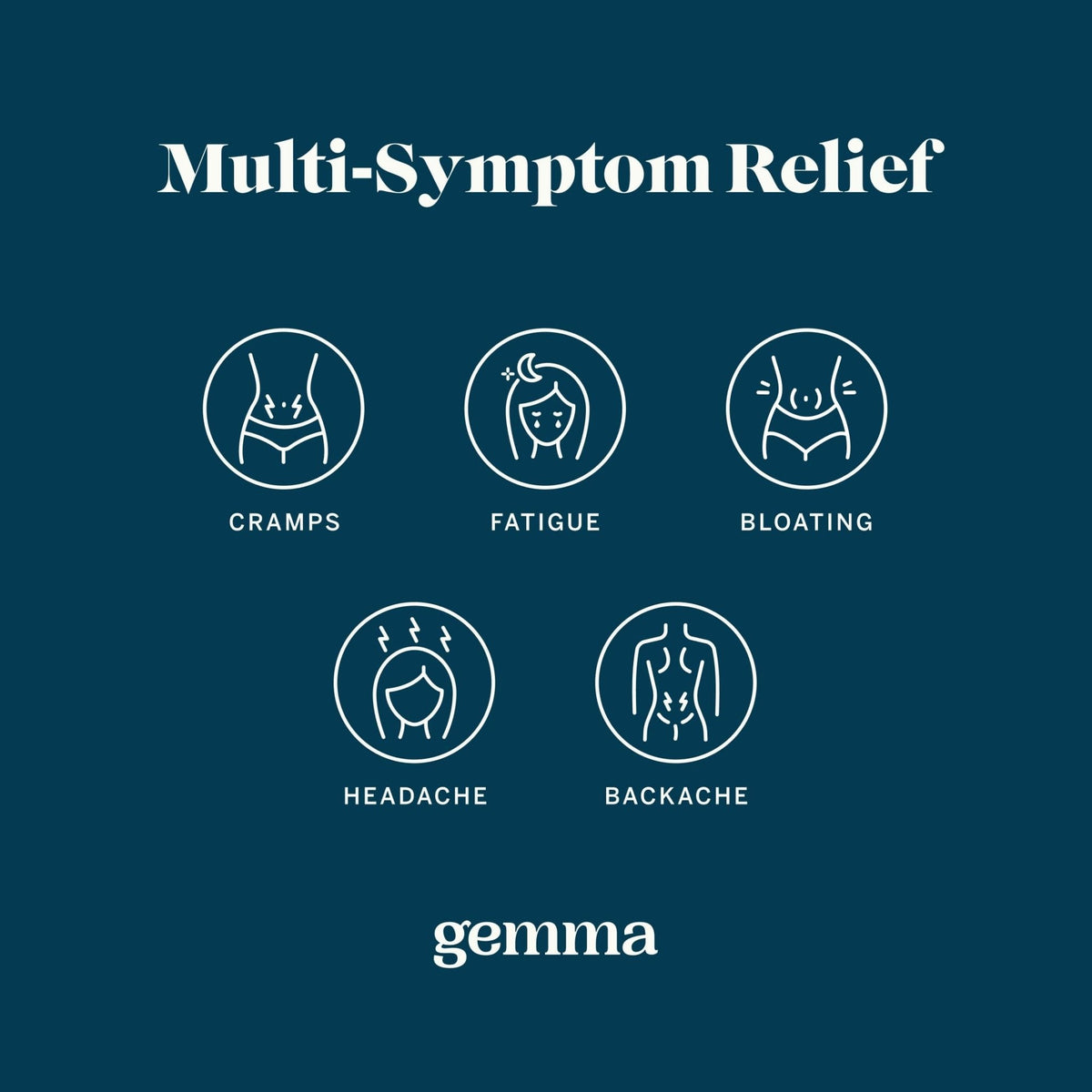 Gemma Cut The Cramp - Fast Menstrual Cramp & Period Pain Relief - Multi-Symptom Formula Treats Menstrual Cramps, Fatigue, Bloating, Headache in 15 Minutes - Maple Wellness Supplements