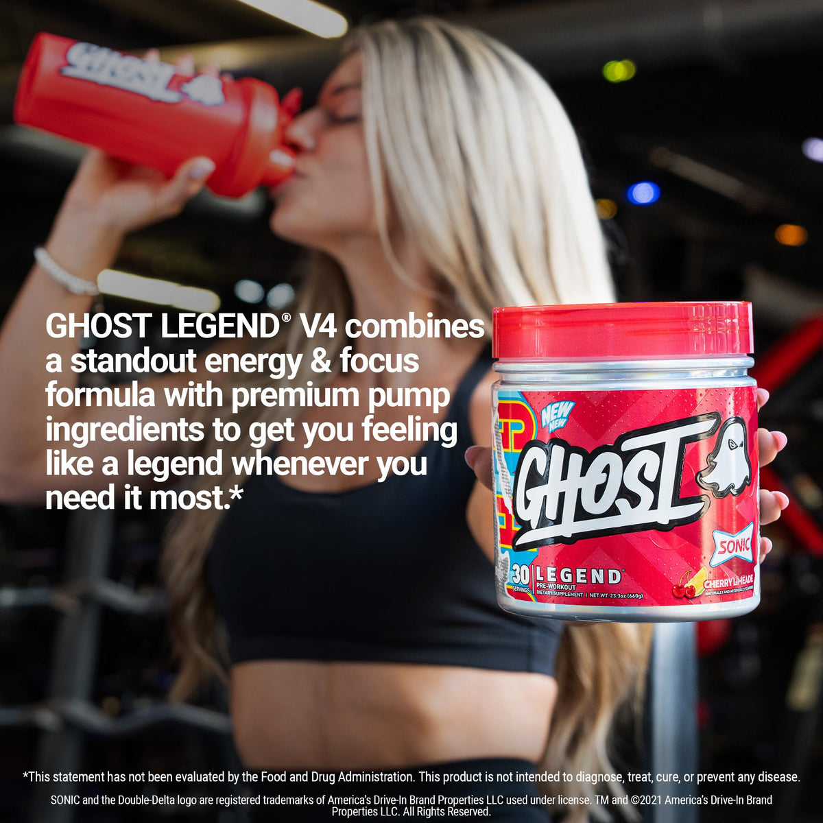 GHOST Legend Pre Workout Powder, Sonic Cherry Limeade - 30 Servings – Pre-Workout for Men & Women with Choline, L-Citrulline, - Maple Wellness Supplements