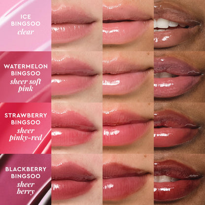 Glow Recipe Glass Balm Lip Treatment - 12Hr Hydrating Lip Balm & Moisturizer with Hyaluronic Acid to Smooth, Plump & Protect from Dryness - Sheer Soft Pink Tint, Watermelon Bingsoo (15 ml) - Maple Wellness Supplements