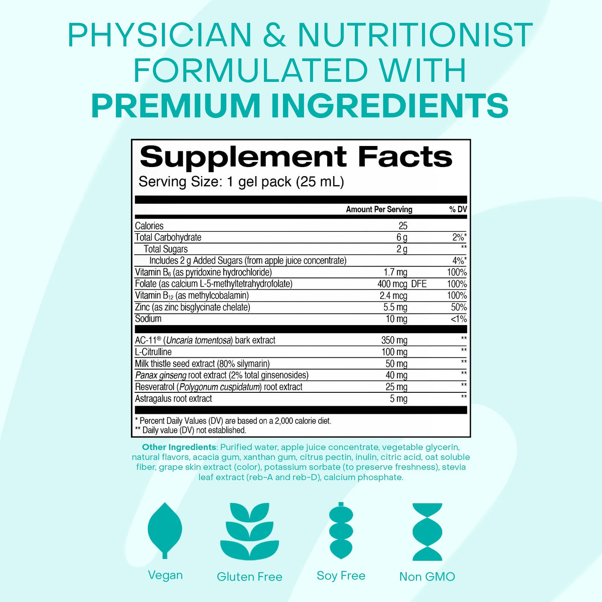 HealthyCell Telomere Length Supplement - Anti-Aging Telomere Lengthening Supplements with Phytonutrients & Vitamins for Cellular Health - AC-11, Astragalus & Resveratrol - 30 Gel Packs, Grape Flavored - Maple Wellness Supplements
