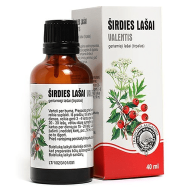 Buy ​Heart drops Valentis, 40 ml - Valerian tincture, Sedum tincture, Hawthorn Fruit Liquid extract - Vitaza UK Supplements UK