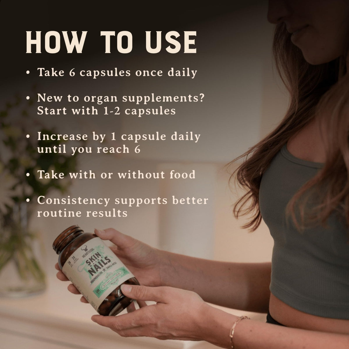 HEART & SOIL 100% Grass Fed & Finished Colostrum Supplement from Regenerative Cattle for Gut, Muscle & Immune Health – 3000mg Bovine Colostrum Capsules - Gut Health for Men & Women –180 Capsules - Maple Wellness Supplements