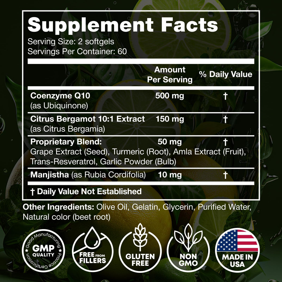 High Absorption CoQ10 500MG - Co Q 10 Supplement 120 Softgels for Heart Health&Energy Production - Enhanced CoQ10 Nutritional Supplements with Coenzyme Q10 - Alternative to coq10 400mg softgels - Maple Wellness Supplements