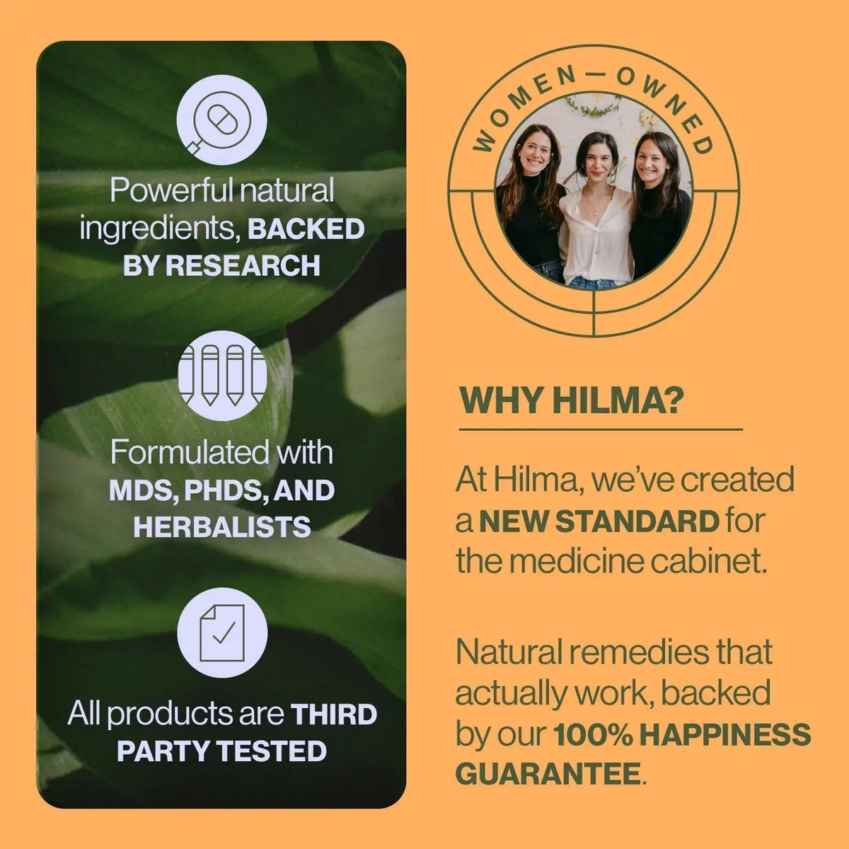 Hilma Natural Gas and Bloating Relief for Women, Doctor Formulated with Organic Ingredients, Lemon Balm, Fennel and Peppermint Leaf, 50 Vegan Capsules - Maple Wellness Supplements