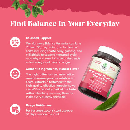Hormone Balance for Women Gummies of All Ages - PMS Support Supplement for Women to Regulate Menstrual Cycle & Hormonal Balance Menopause & Mood Swings with Vitamin B6 & Dong Quai - 60 Chews - Maple Wellness Supplements